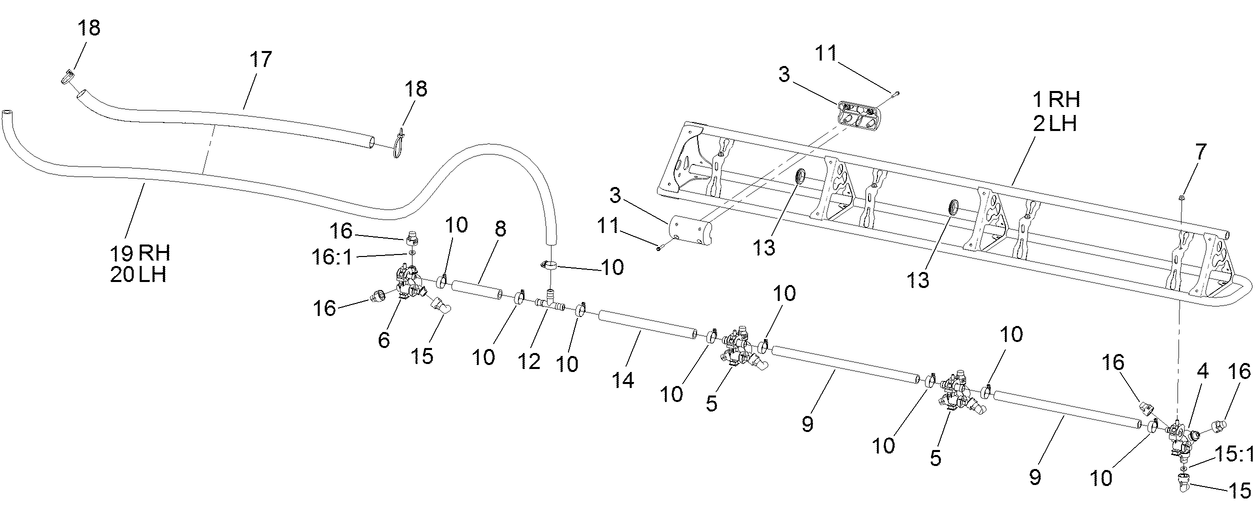 Left and Right Hand Boom Assembly
