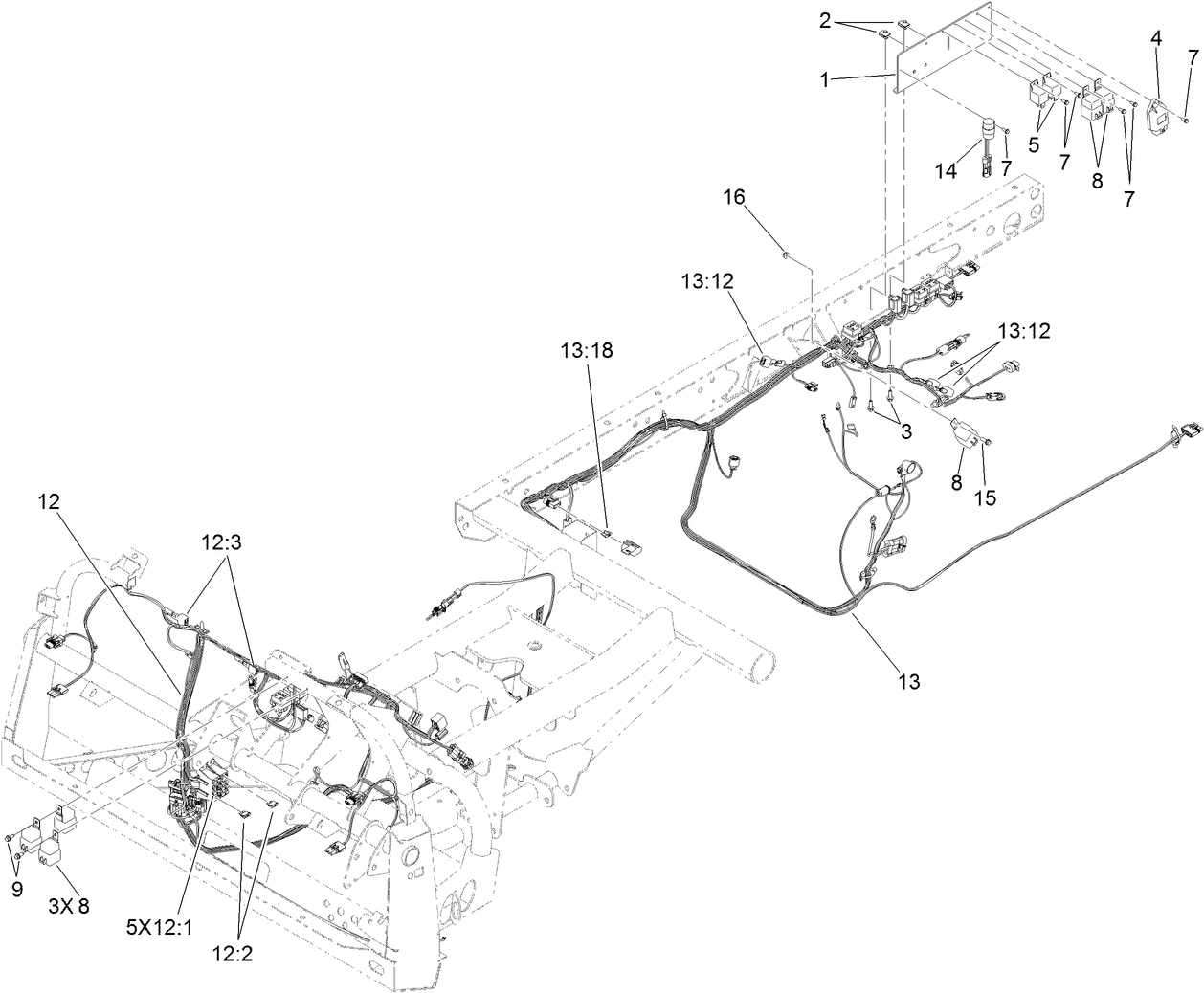 Front and Rear Wire Harness Assembly