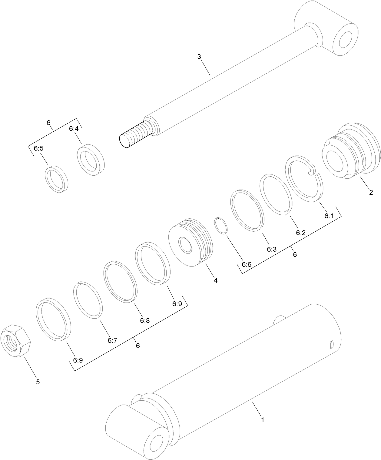 Hydraulic Cylinder Assembly No. AUH674312