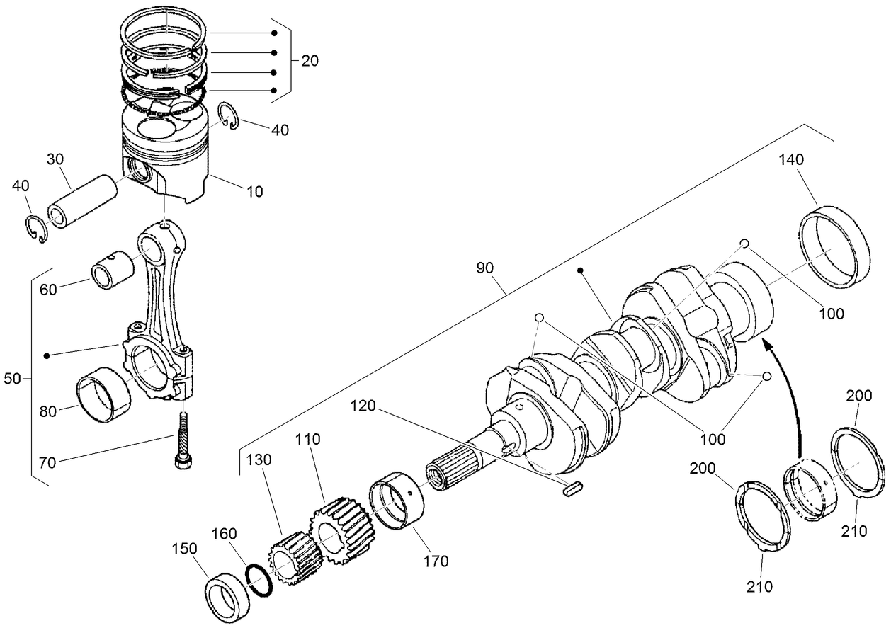 Piston and Crankshaft Assembly