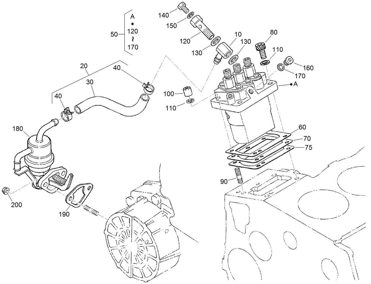 Injection Pump and Fuel Pump Assembly