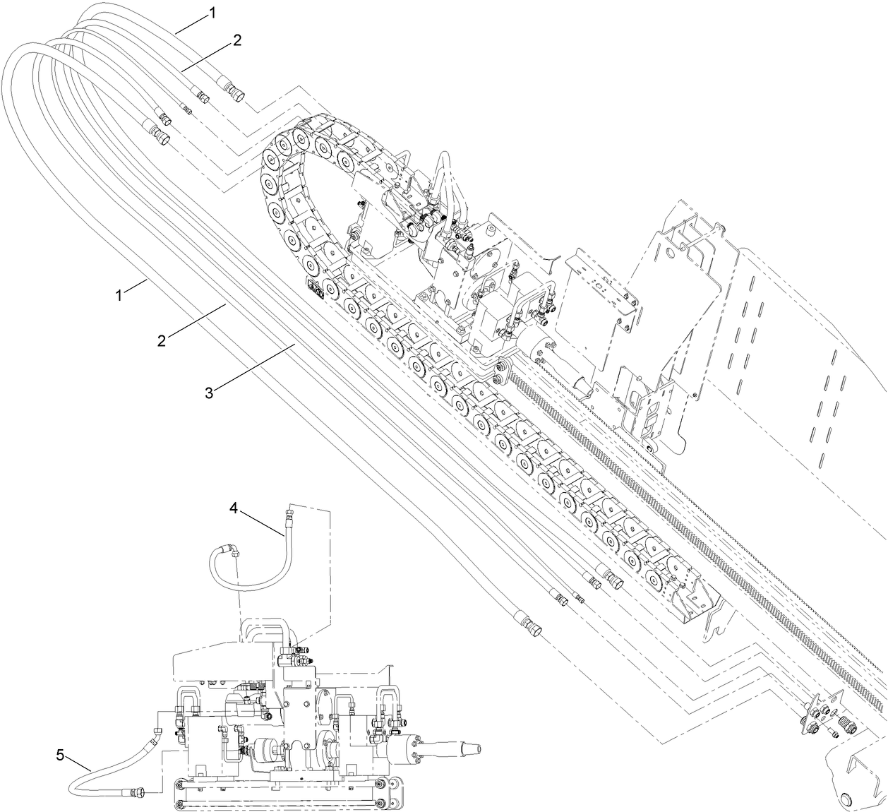 Main Frame Hydraulic Hose Assembly No. 1