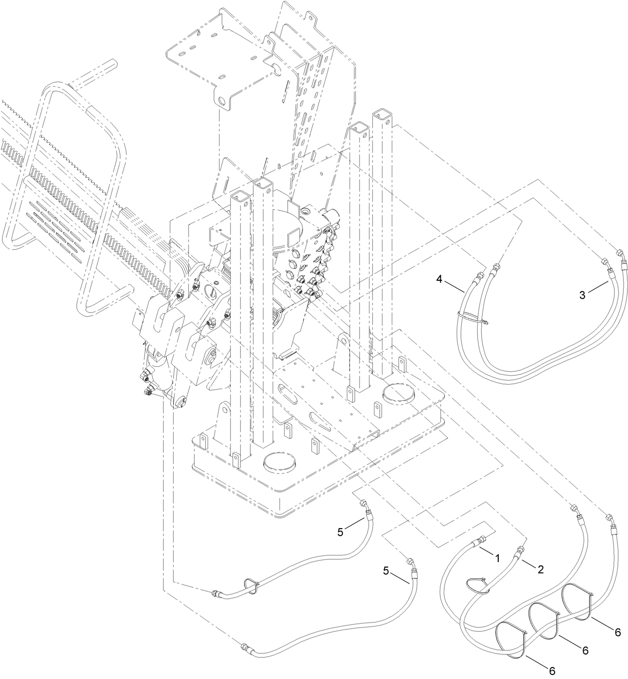 Thrust Frame Hydraulic Hose Assembly No. 2