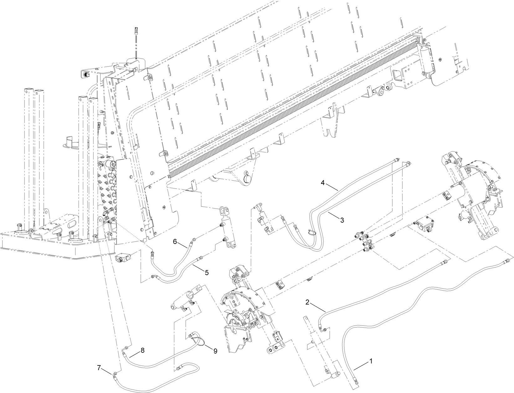 Thrust Frame Hydraulic Hose Assembly No. 5