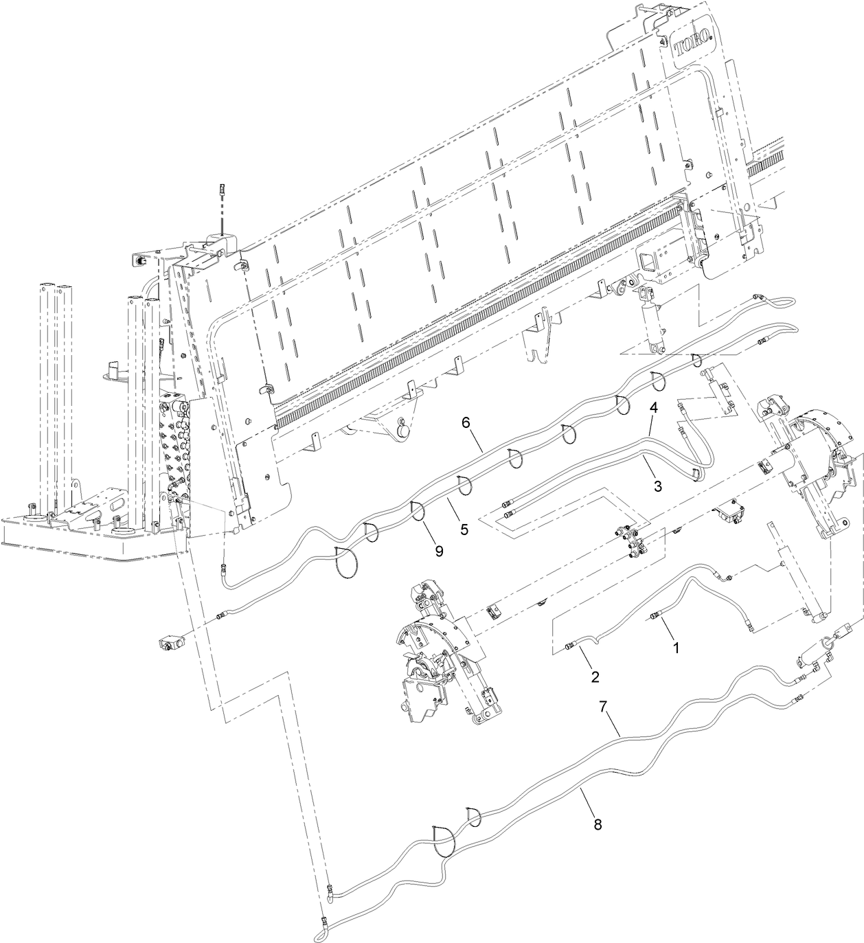 Thrust Frame Hydraulic Hose Assembly No. 6
