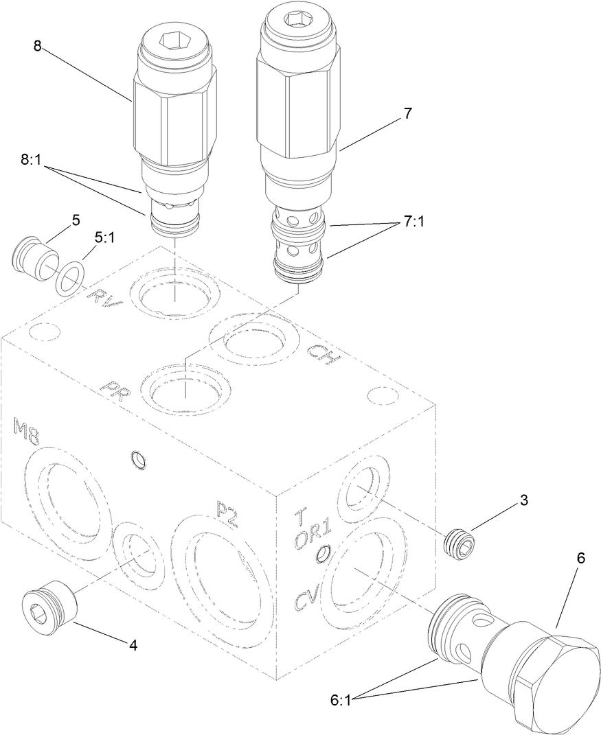 Rear Traction Manifold Assembly No. 121-1530