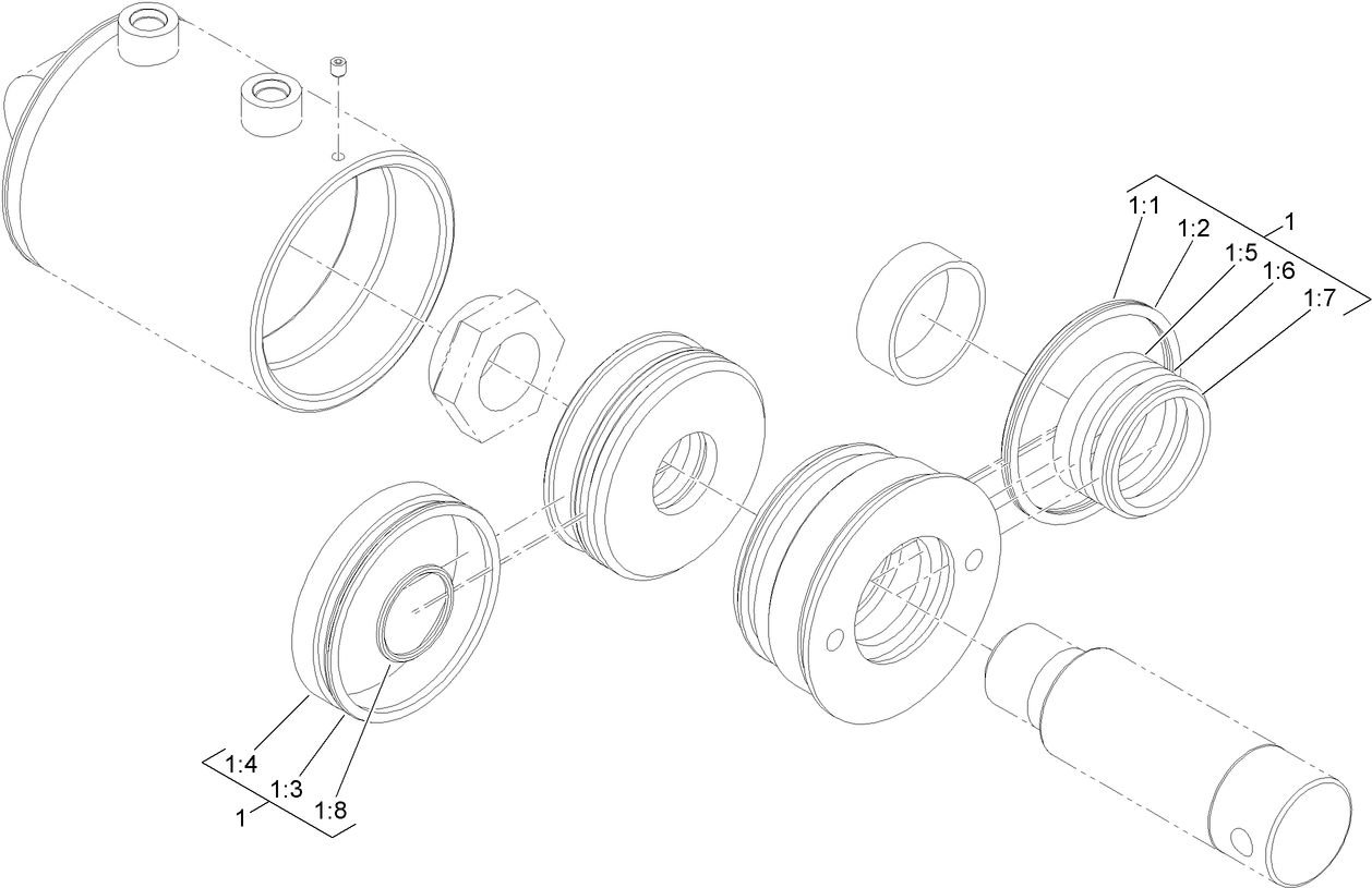 Hydraulic Cylinder Assembly No. 125-4464