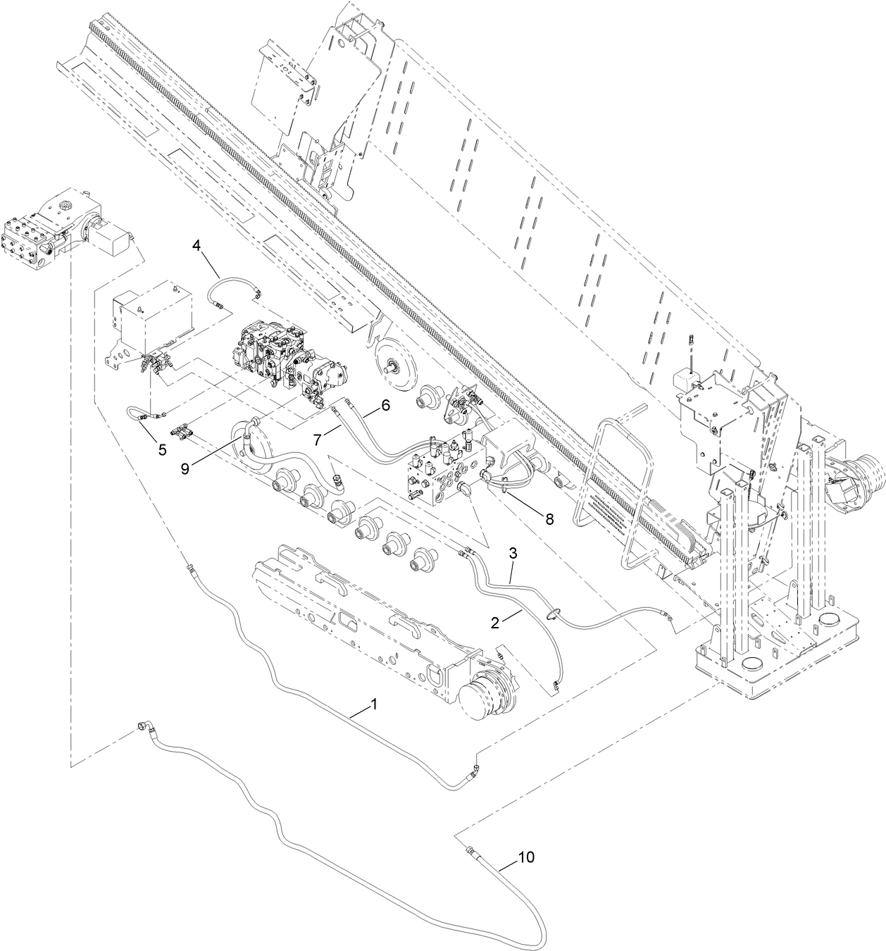 Main Frame Hydraulic Hose Assembly No. 4