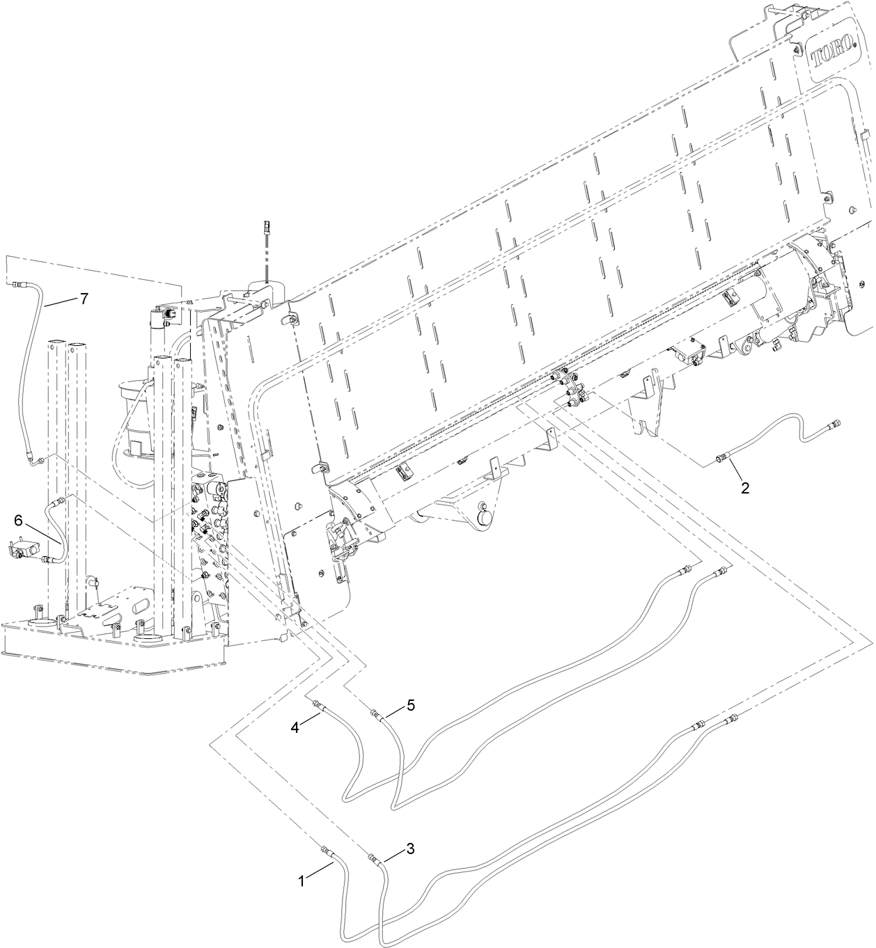 Thrust Frame Hydraulic Hose Assembly No. 7