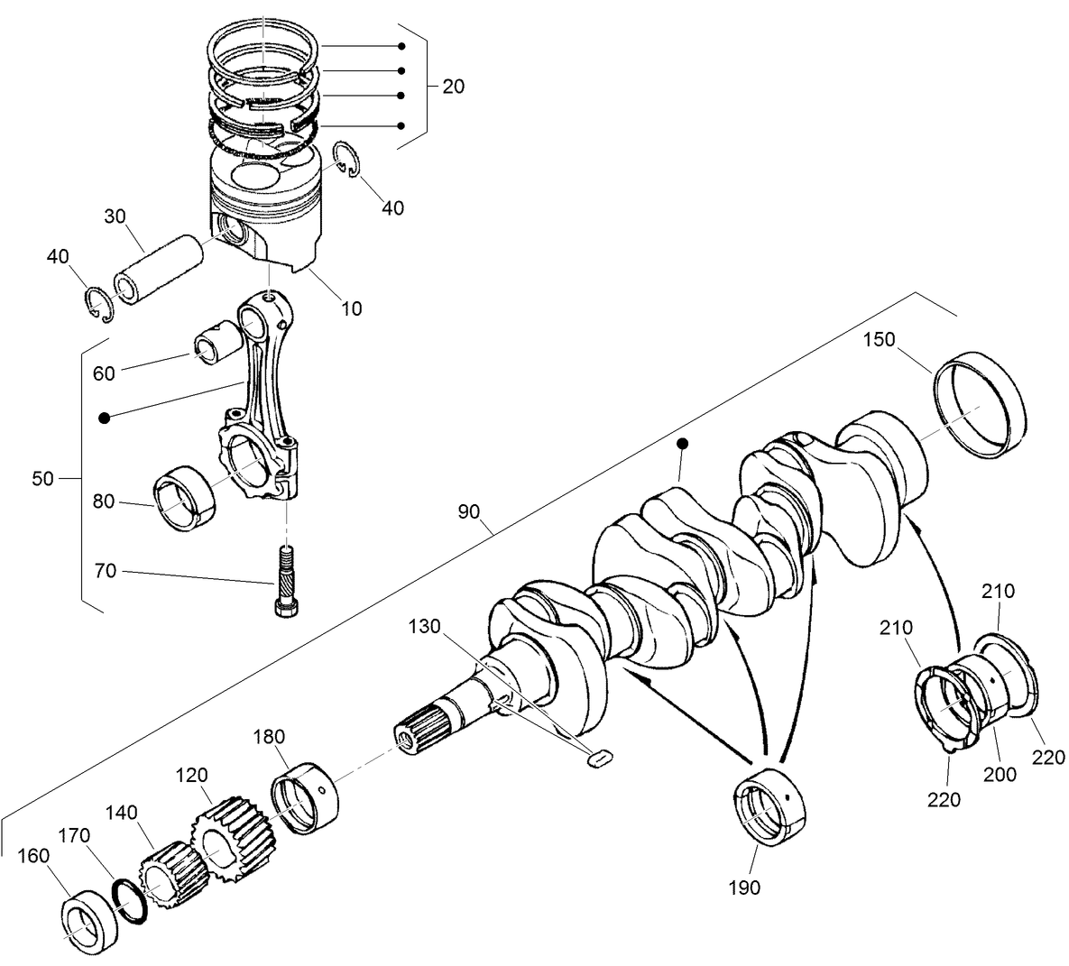 Piston and Crankshaft Assembly