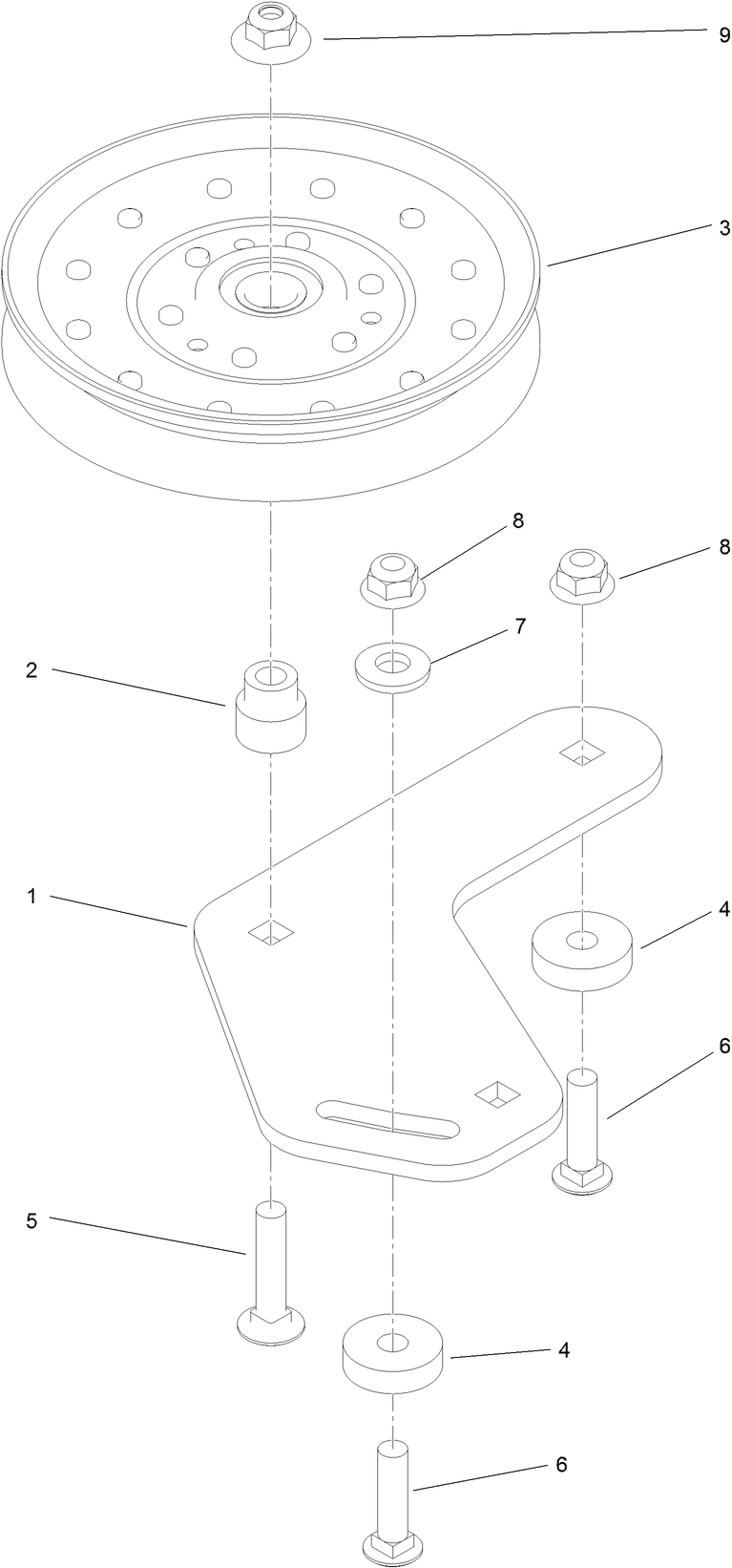 Left Hand Idler Assembly No. 121-5965