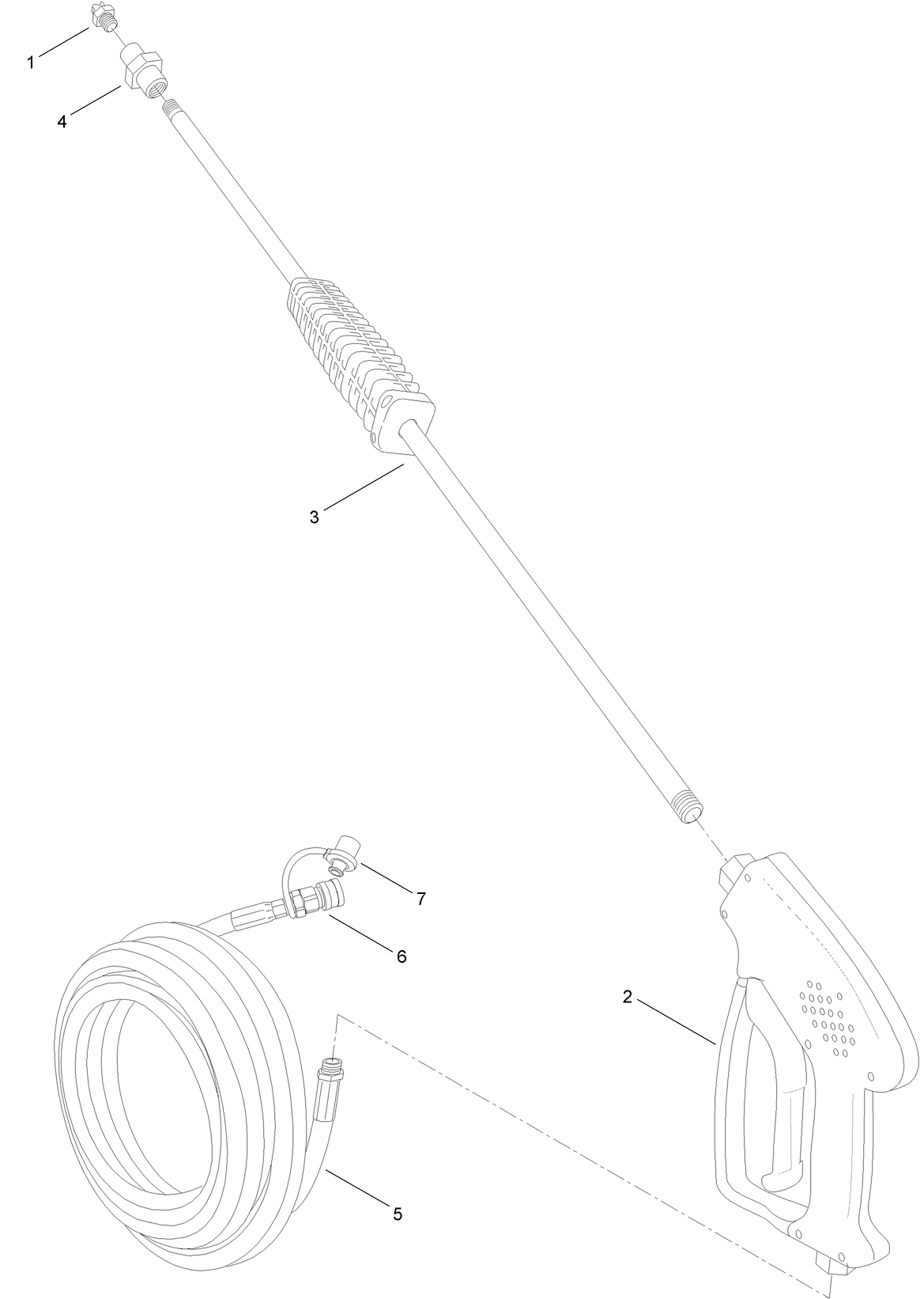 Wash Down Wand Assembly No. 127-0991