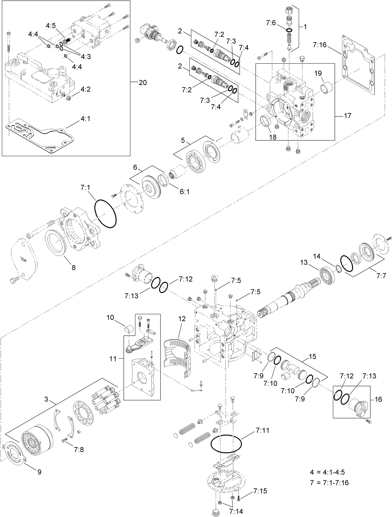 Hydrostat Pump Assembly No. AU8PH60051