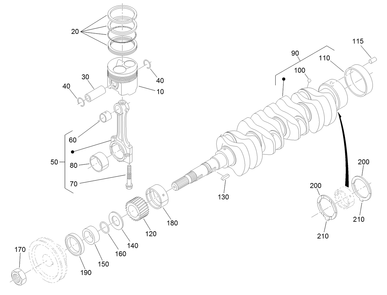 Piston and Crankshaft Assembly