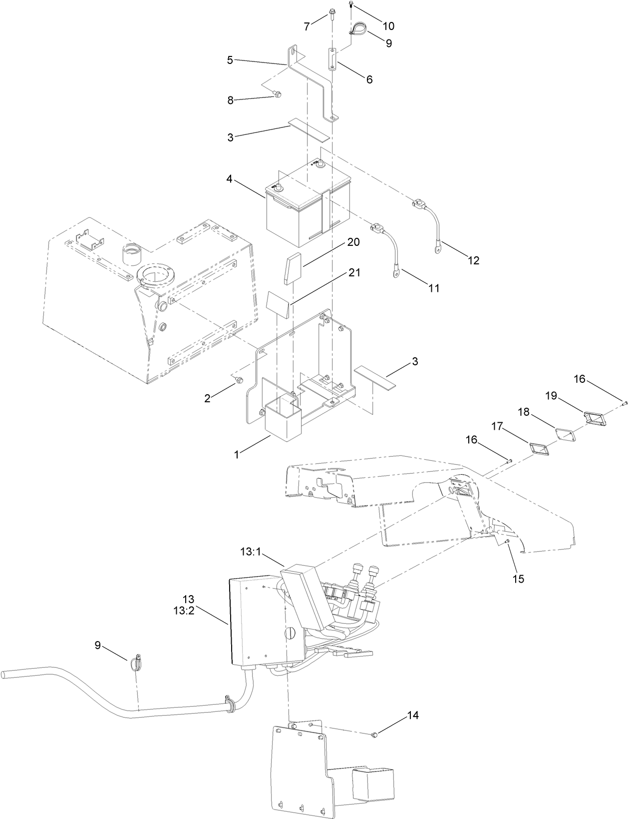 Battery and Control System Assembly
