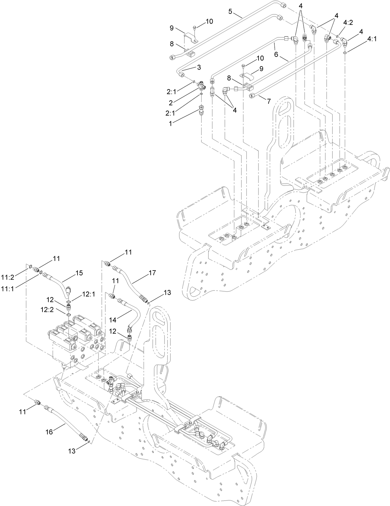 Hydraulic Routing Assembly  Main Frame