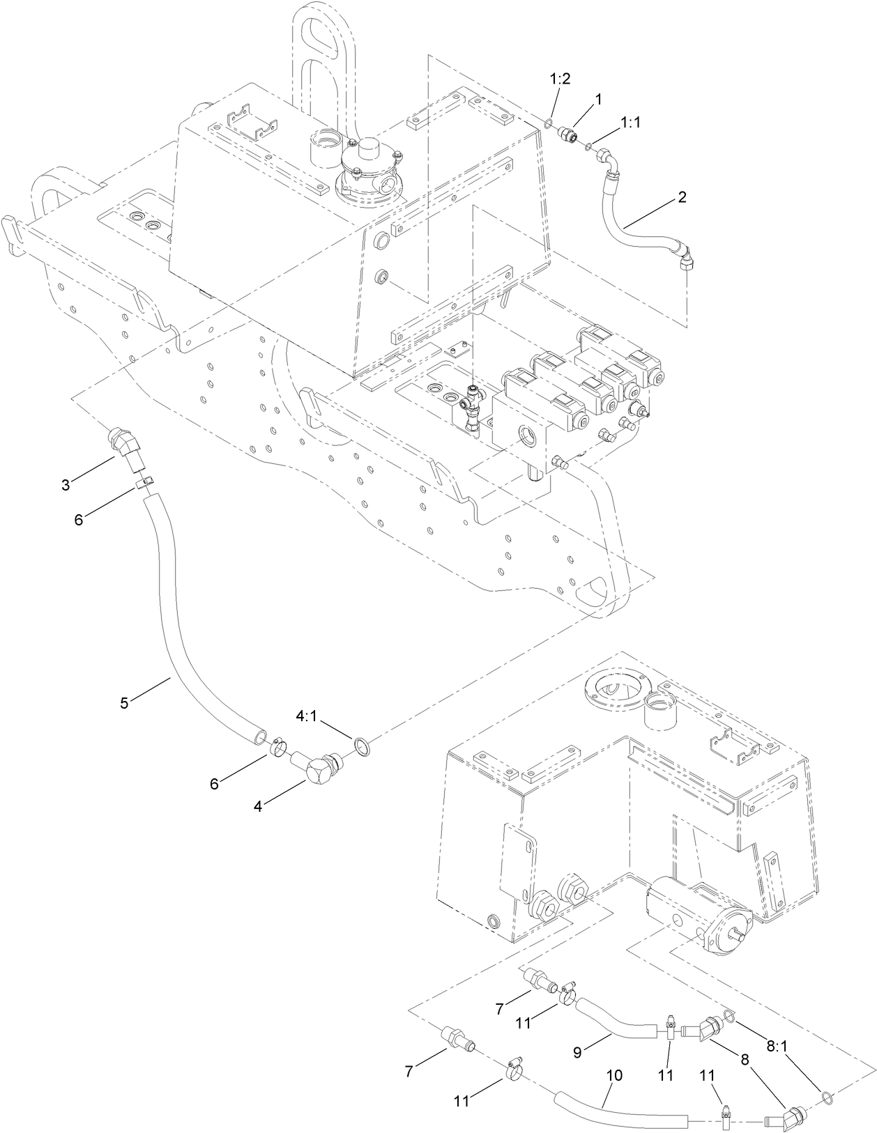 Hydraulic Routing Assemlby  Tank Assembly