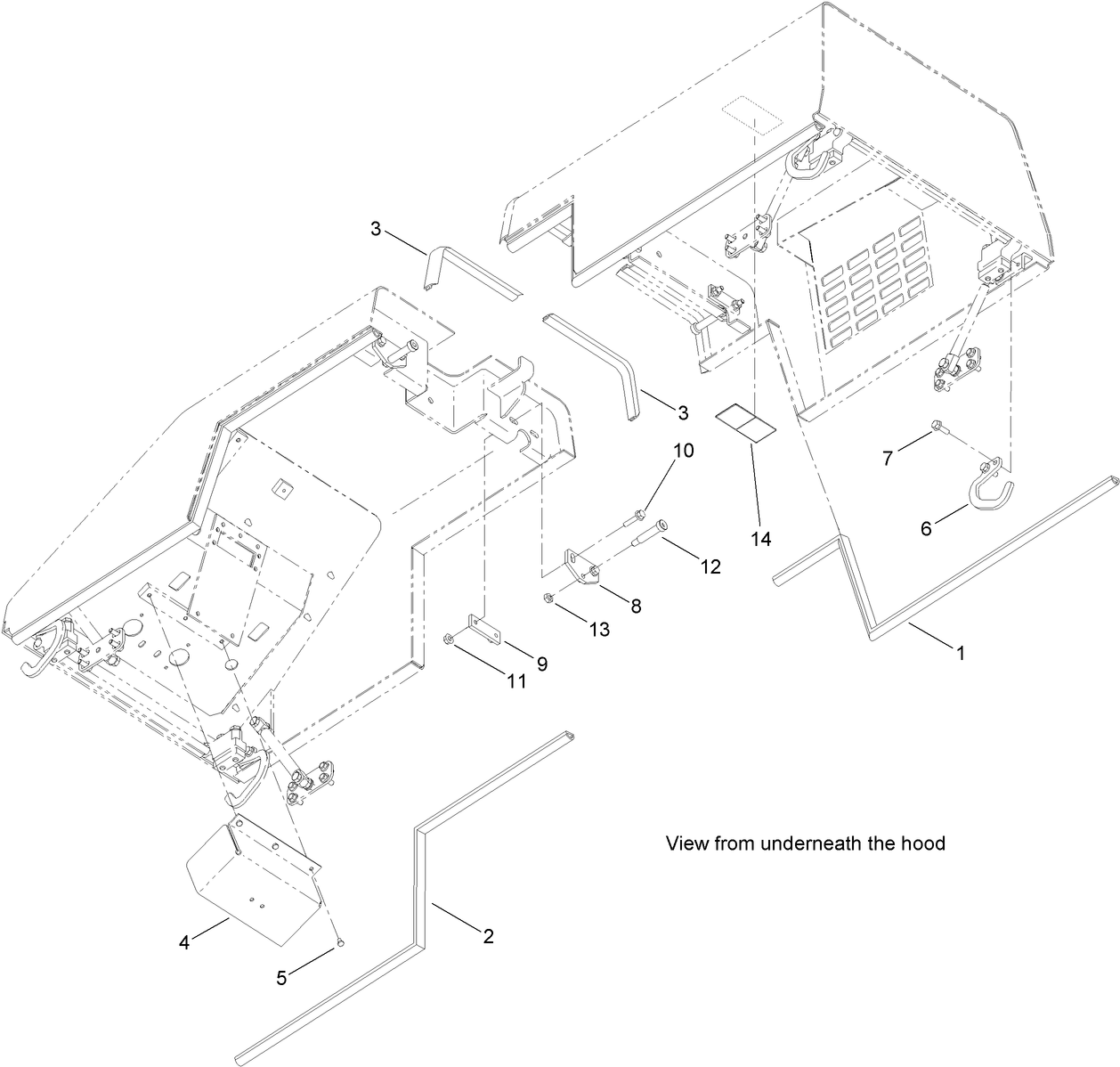 Hood Latch and Wear Strip Assembly