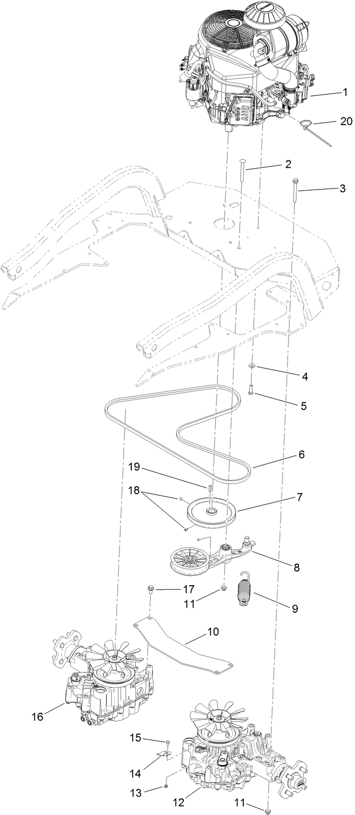 Engine and Transmission Assembly