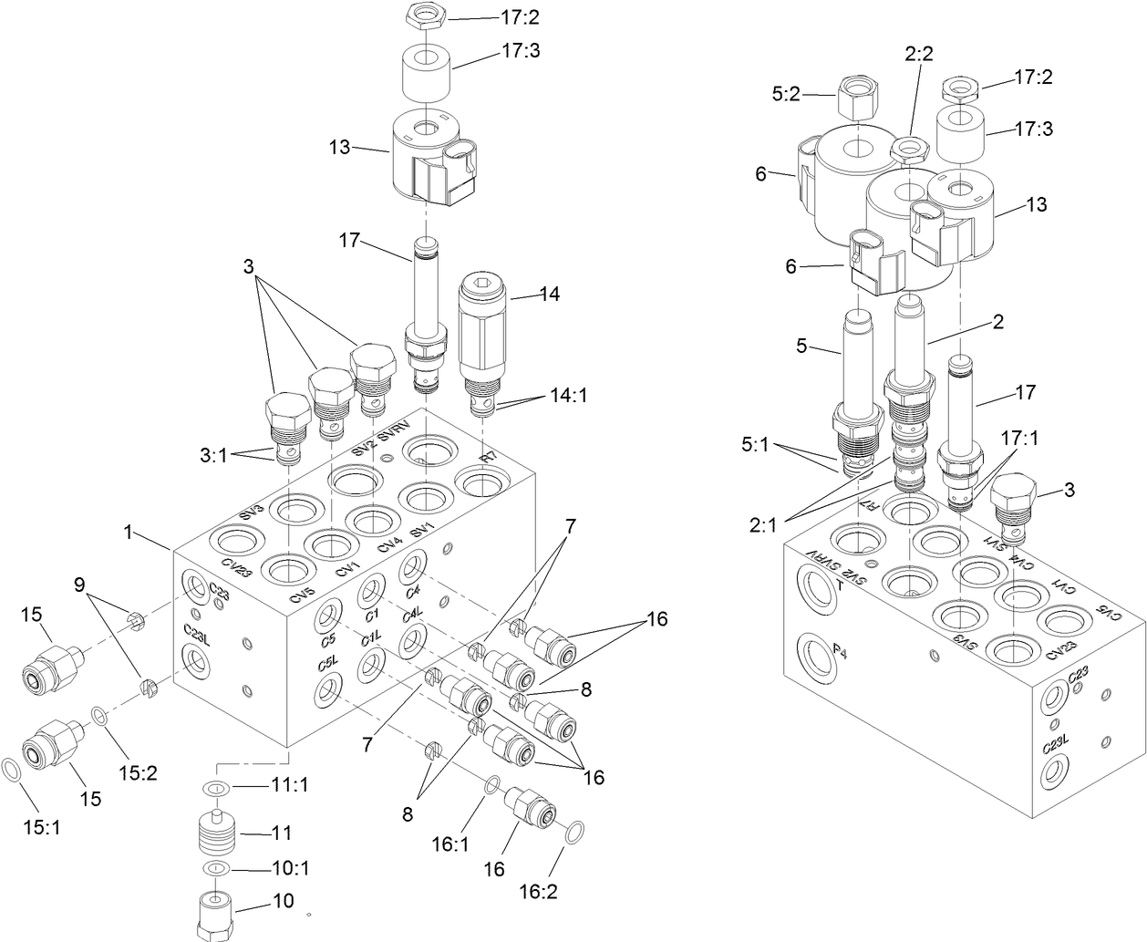 Hydraulic Manifold Block Assembly No. 105-7577