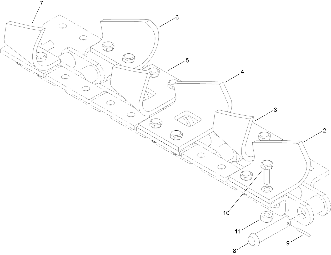 6in x 48in Cup Chain Assembly Models 25474 and 25474E