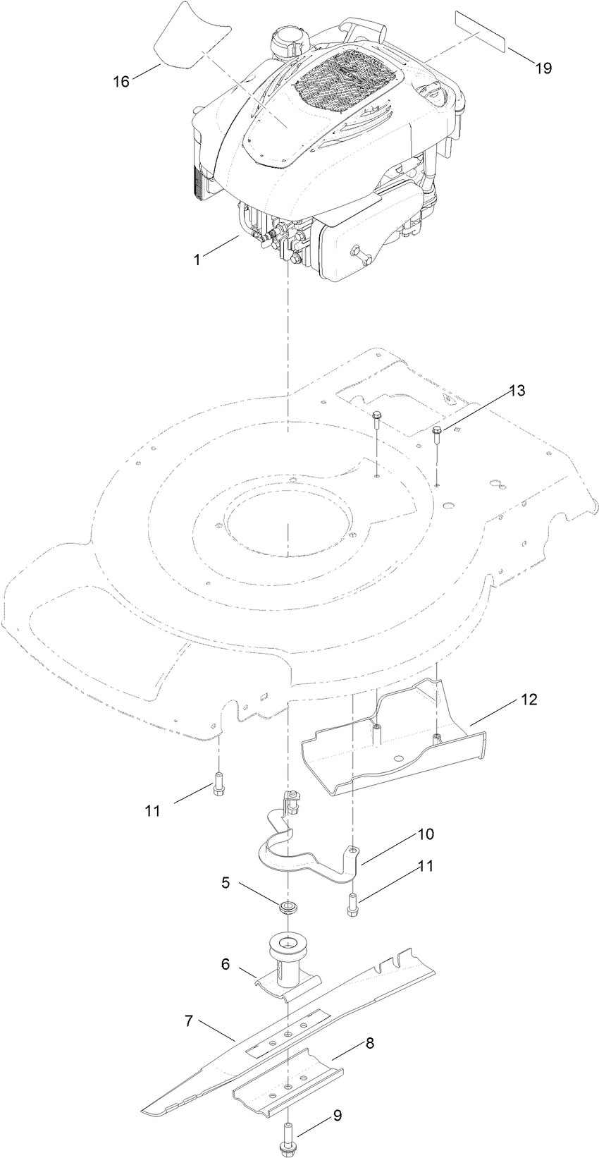 Engine and Blade Assembly