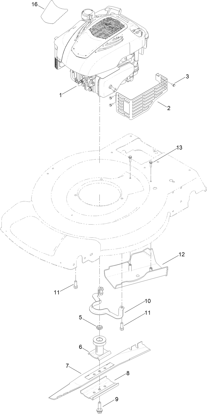 Engine and Blade Assembly