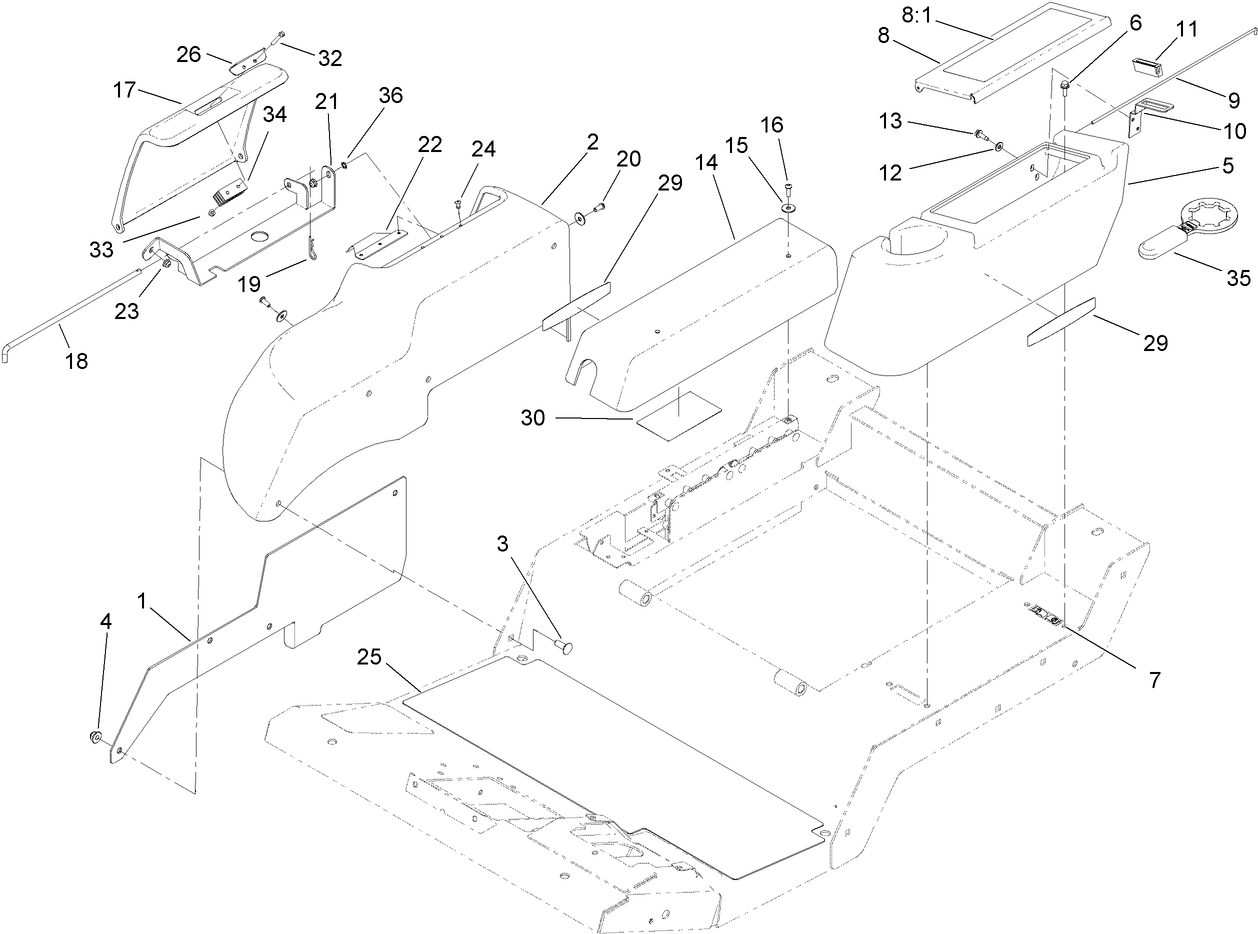 Fender, Tool Box and Cover Assembly