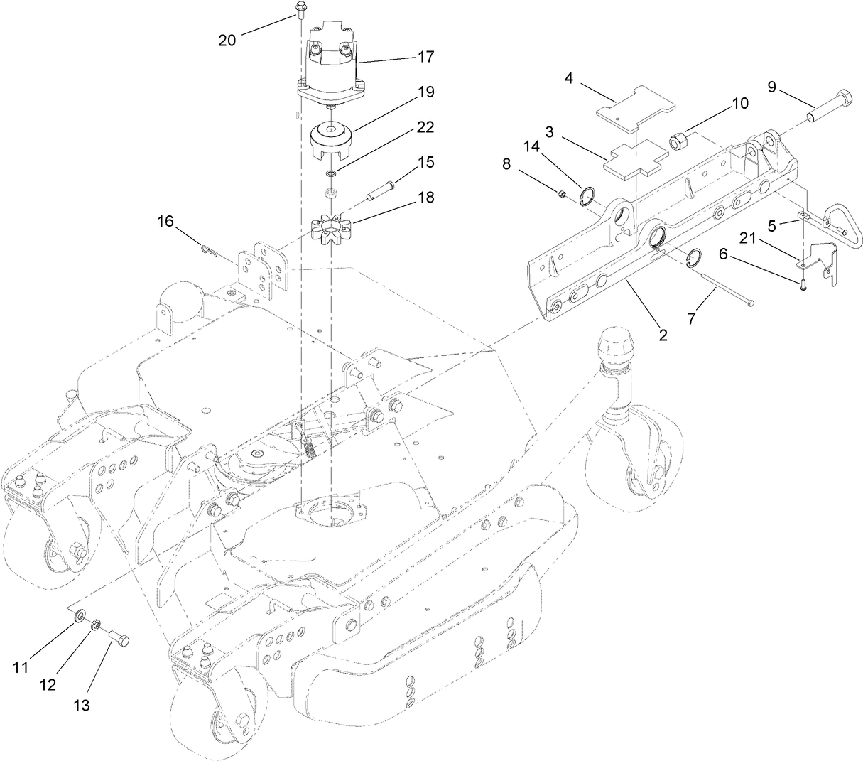 Left Deck Mount Assembly