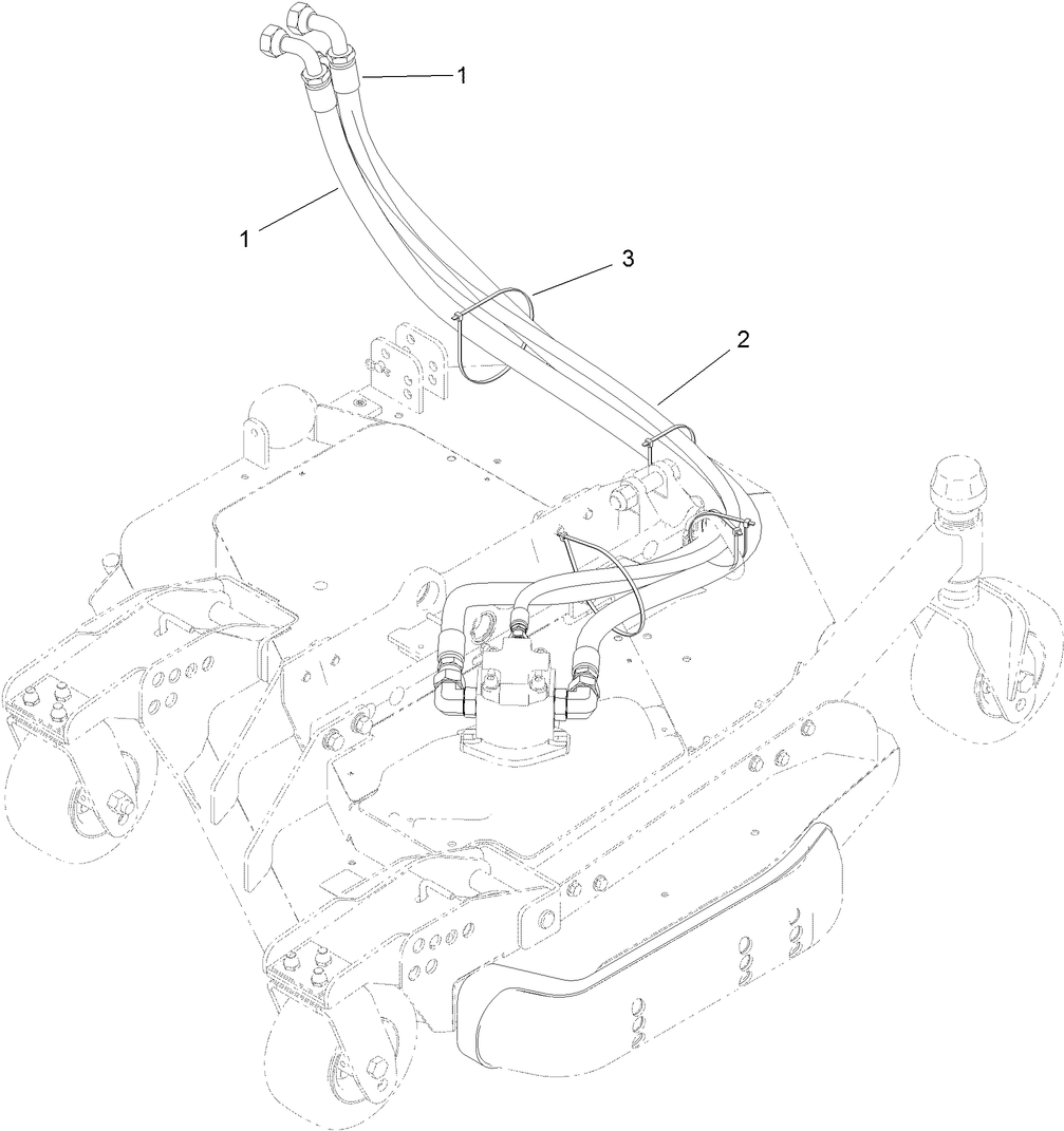 Left Deck Hose Routing Assembly