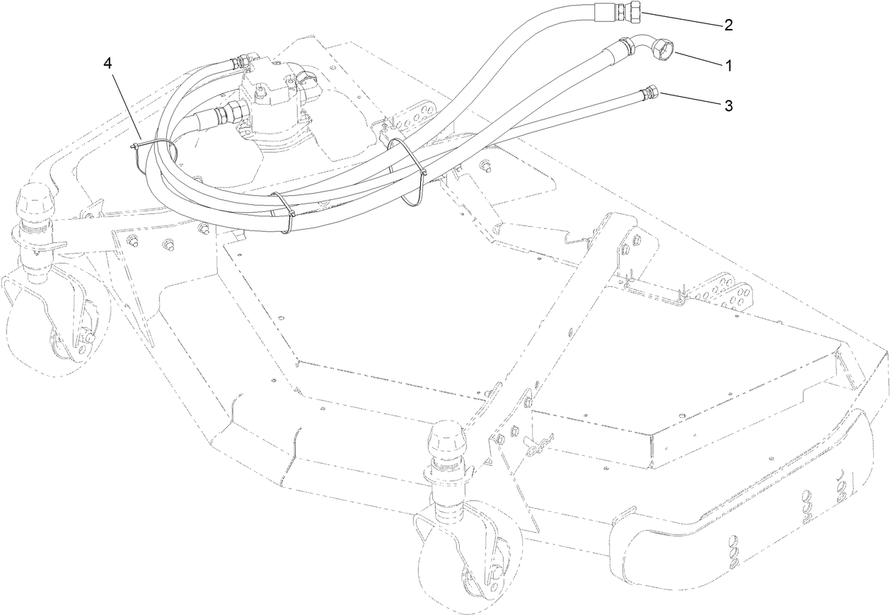 Front Deck Hose Routing Assembly