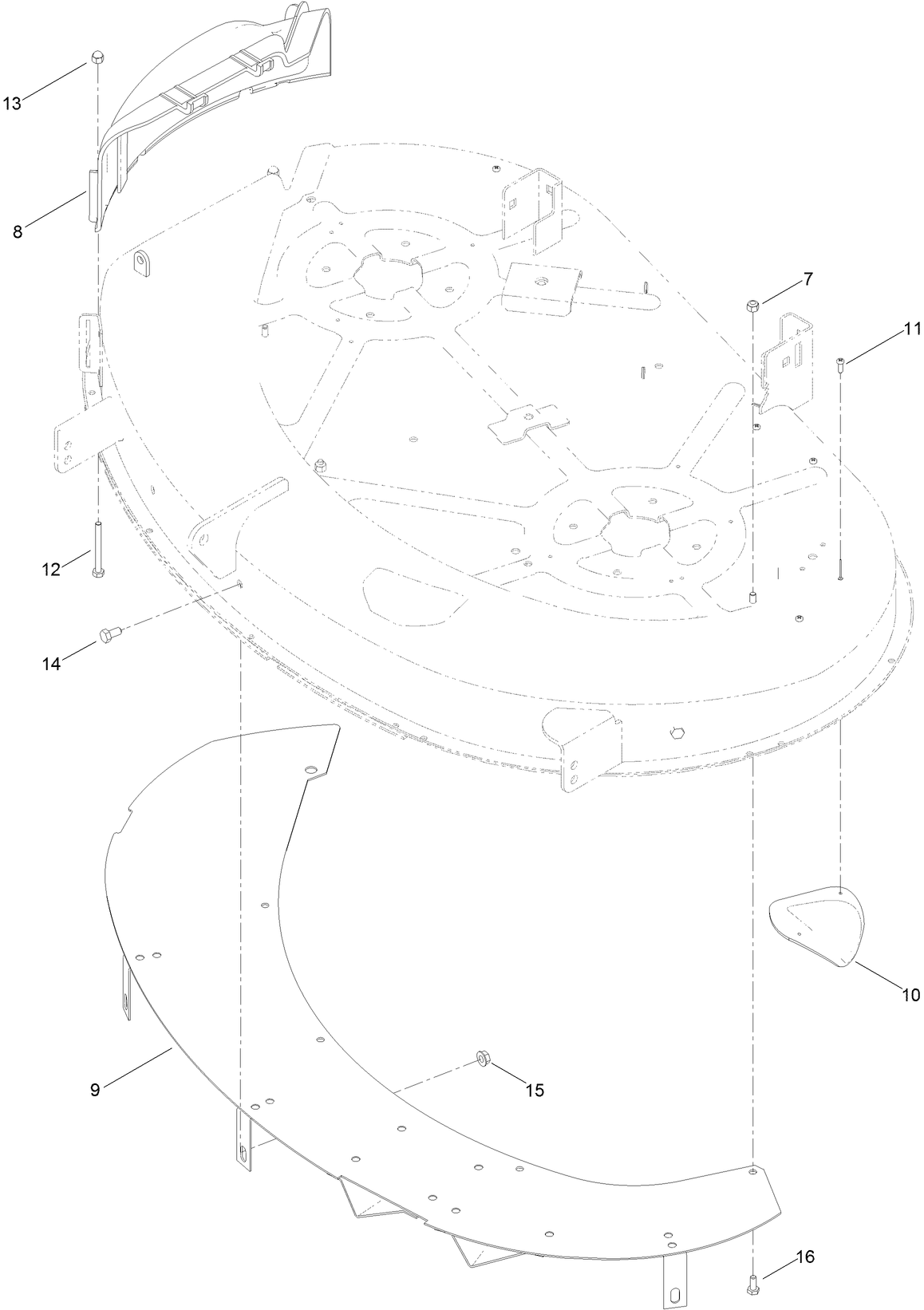 42 Inch Deck Baffle Assembly