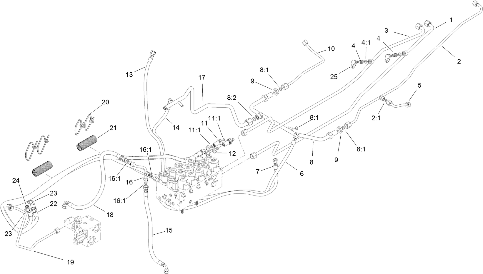 Lift, Steer and Fan Hydraulic Assembly