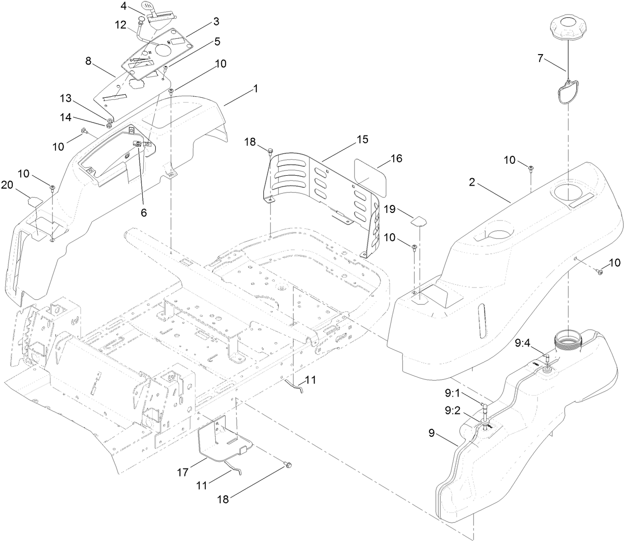 Body Styling and Fuel Pod Assembly
