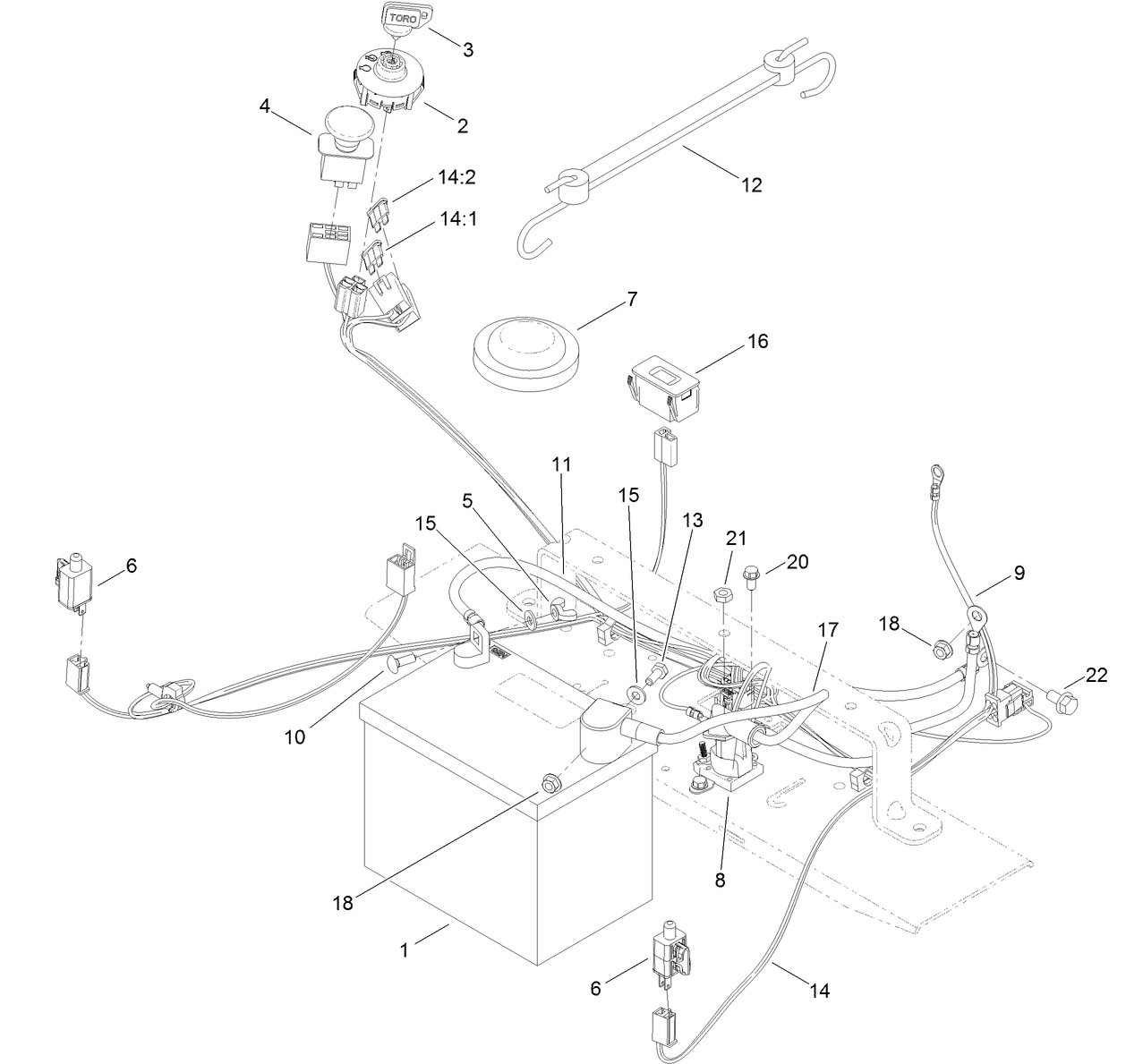 Battery and Electrical Assembly