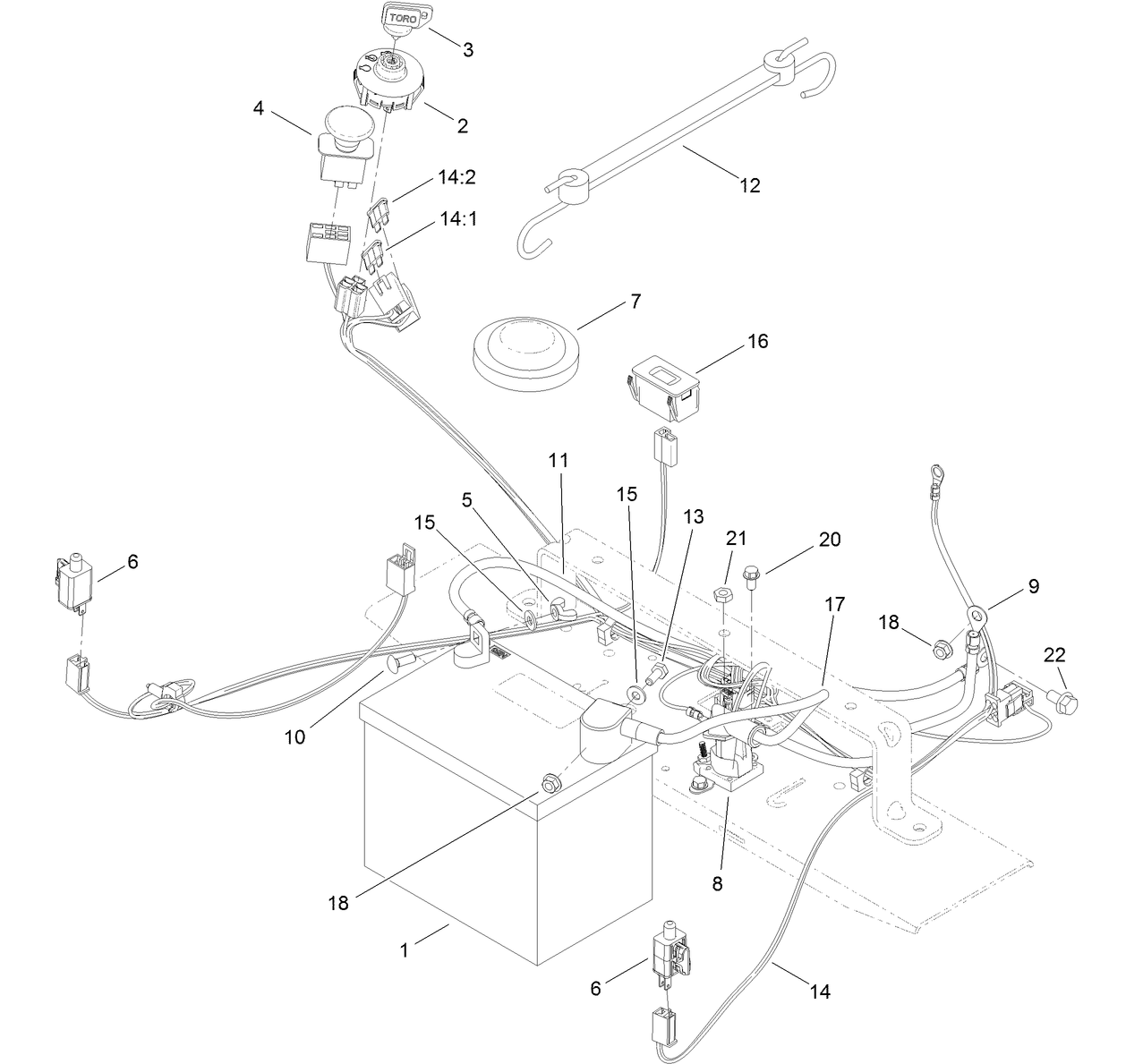 Battery and Electrical Assembly