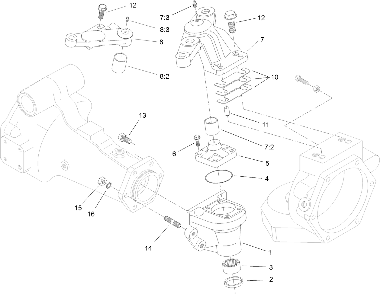 Bevel Gear Case Assembly  Drive Axle Assembly No. 106-1120