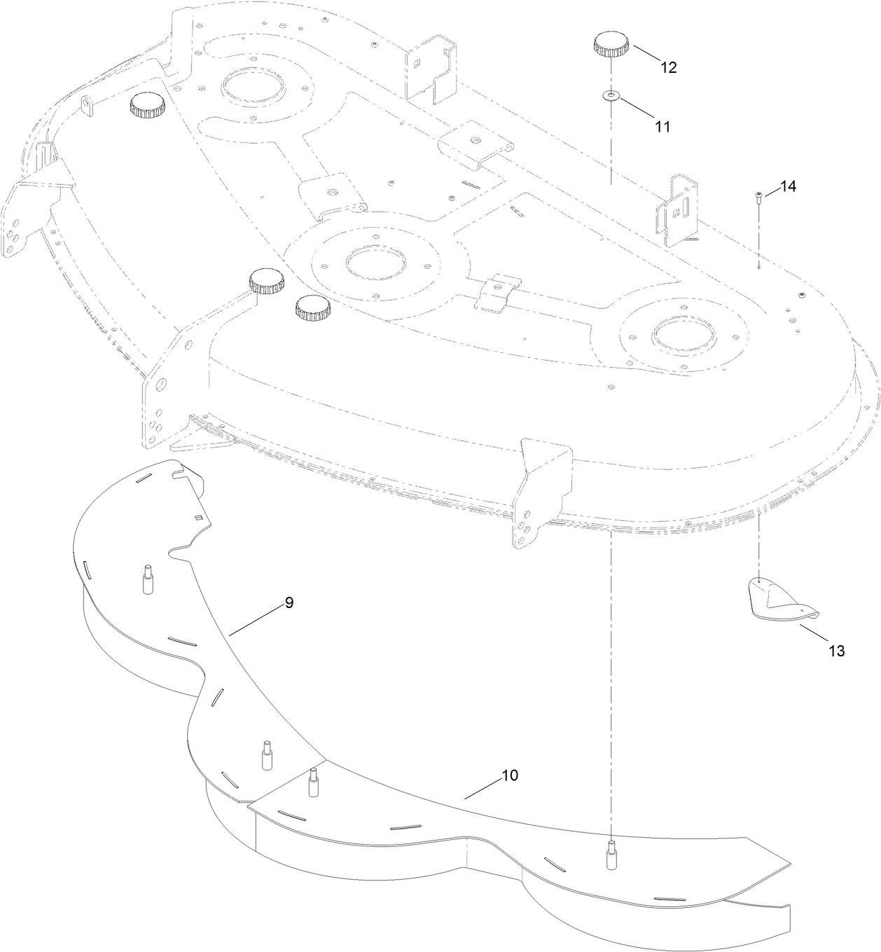 50 Inch Deck Baffle Assembly