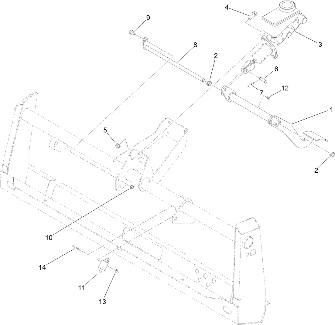 Master Cylinder and Brake Pedal Assembly