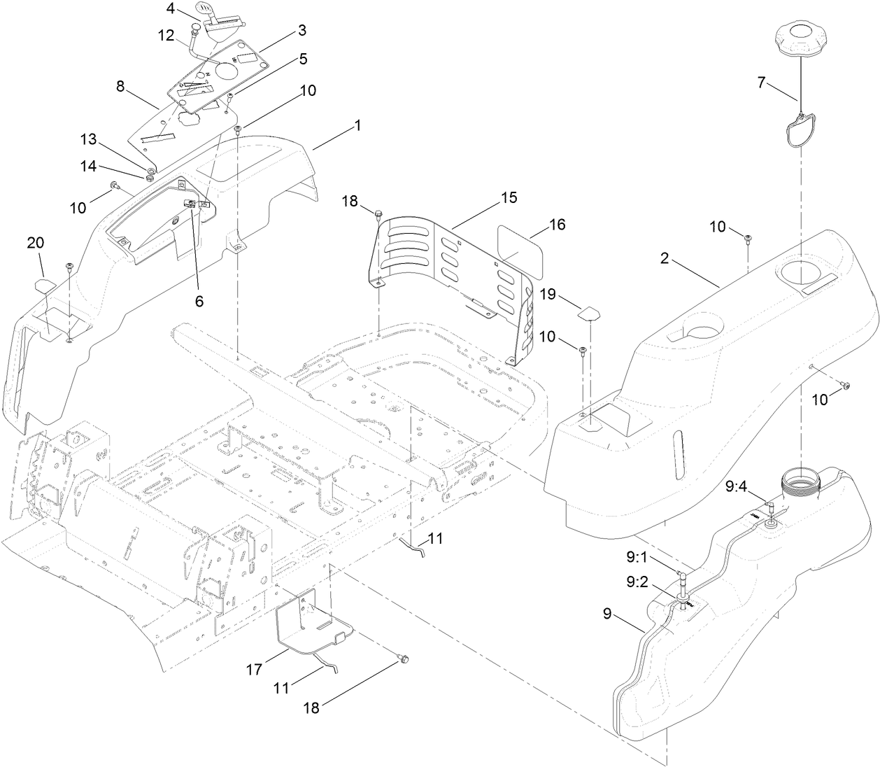 Body Styling and Fuel Pod Assembly