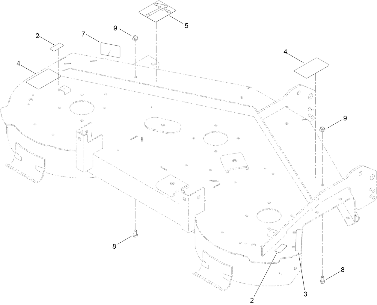 50 Inch Deck and Decal Assembly No. 131-3612