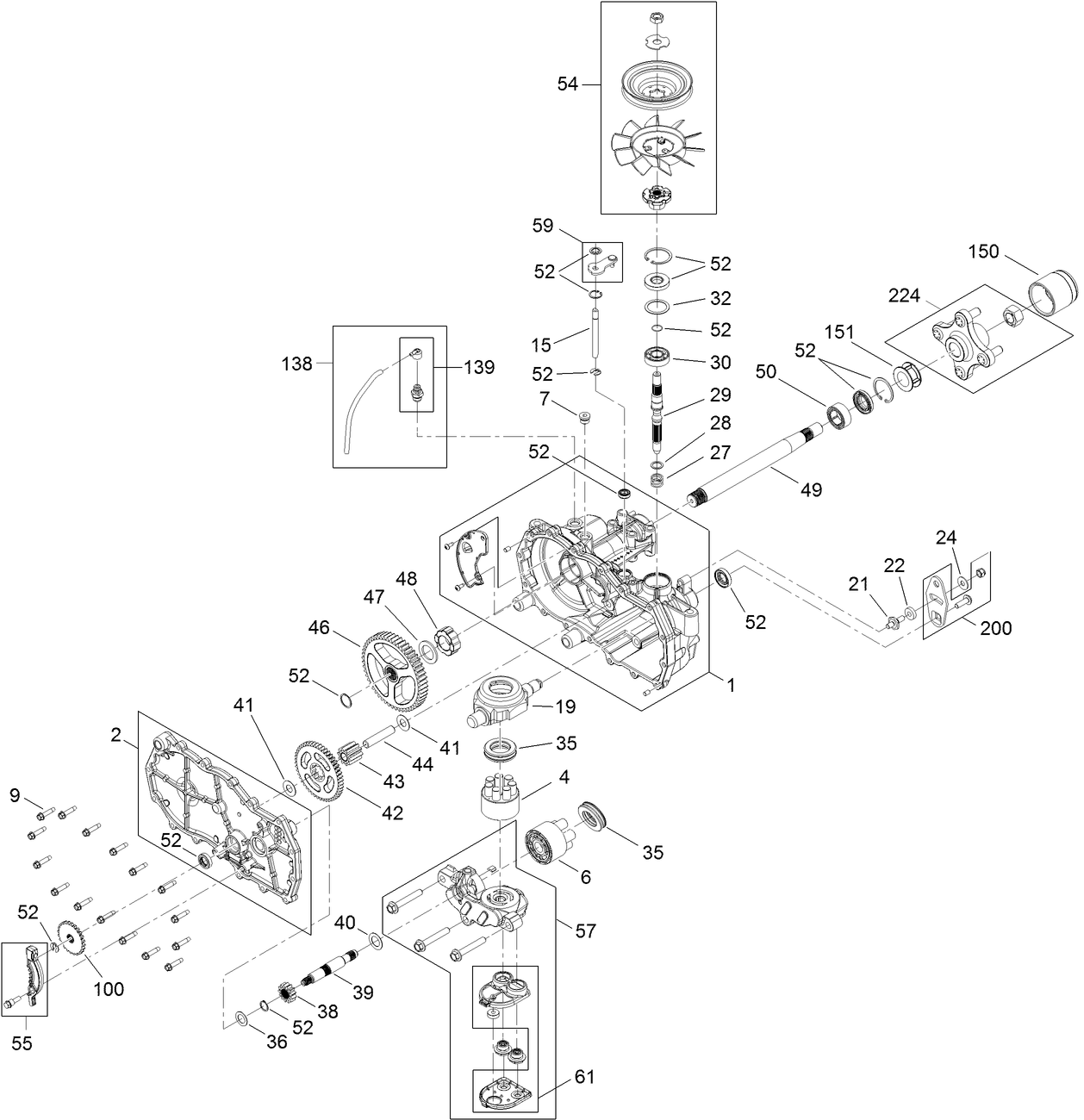 Right Hand Hydro Transaxle Assembly No. 119-3341