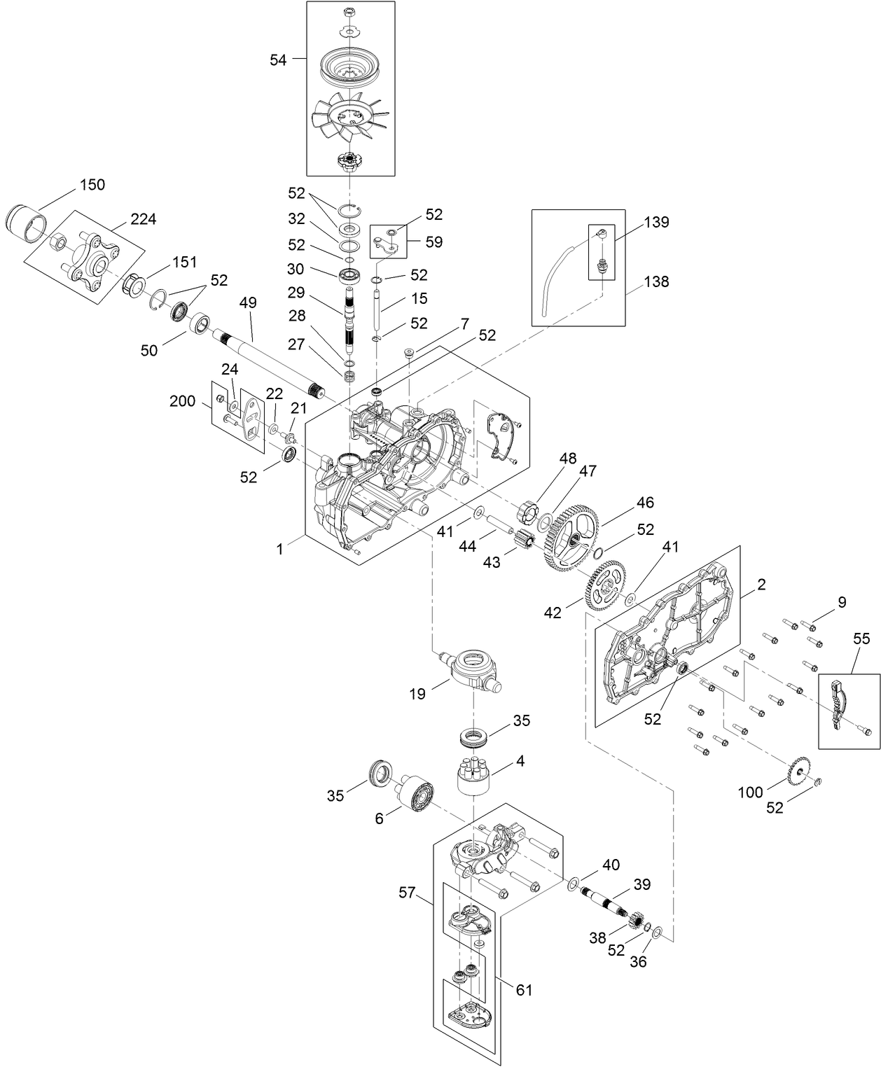 Left Hand Hydro Transaxle Assembly No. 119-3340