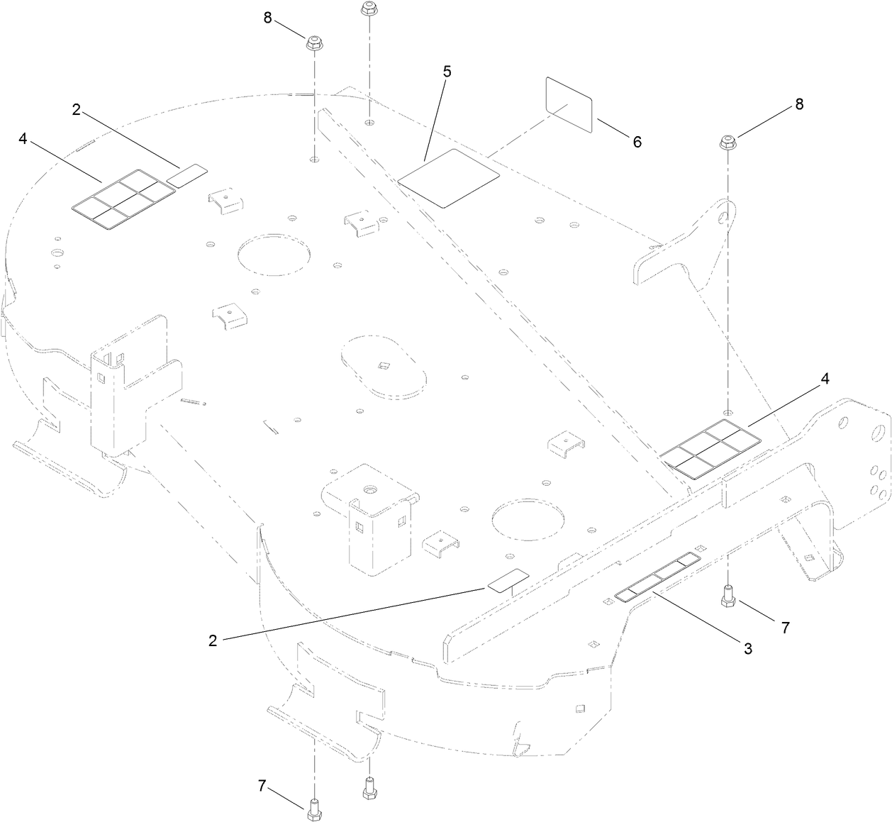 42 Inch Deck and Decal Assembly No. 121-0733