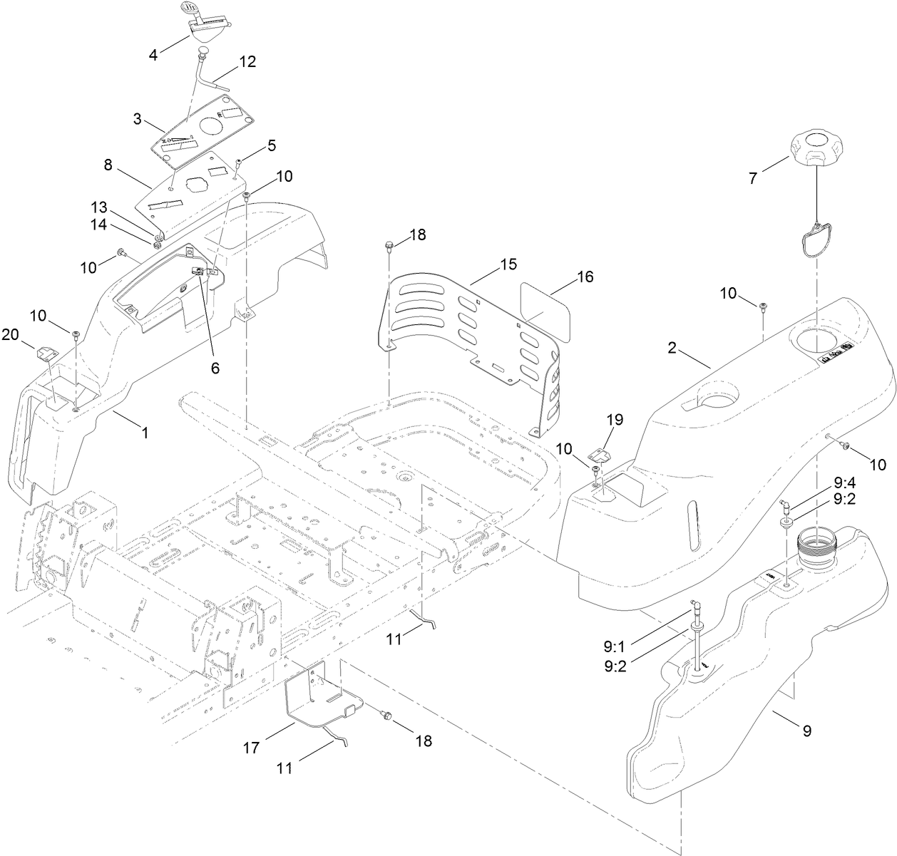 Body Styling and Fuel Pod Assembly
