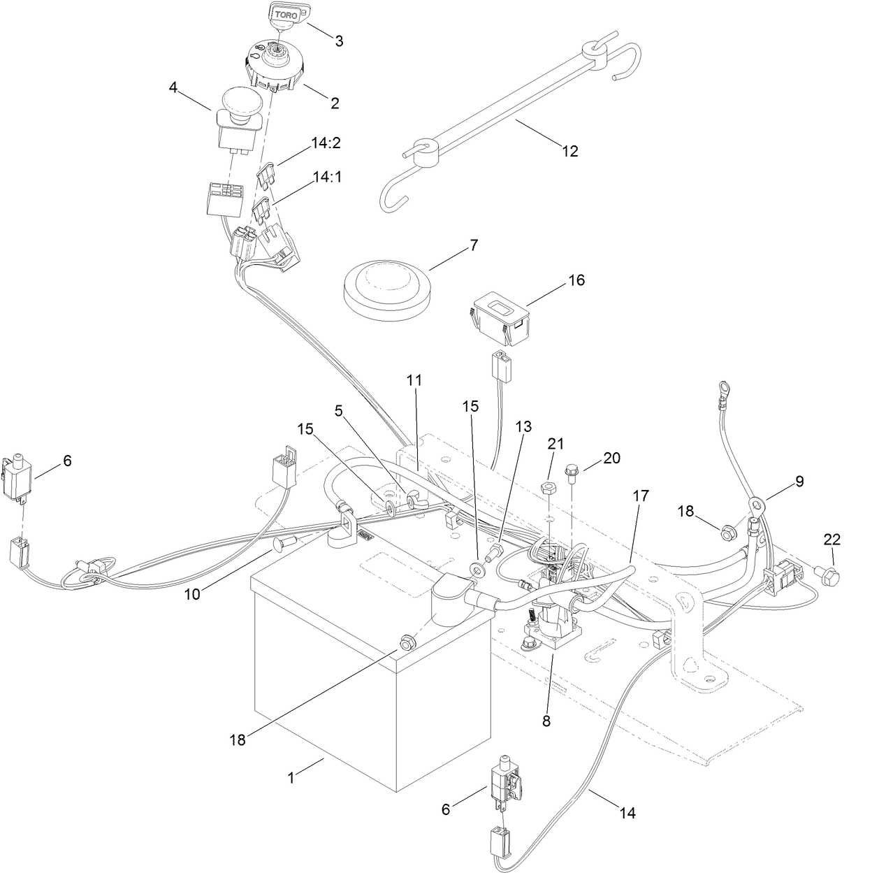 Battery and Electrical Assembly