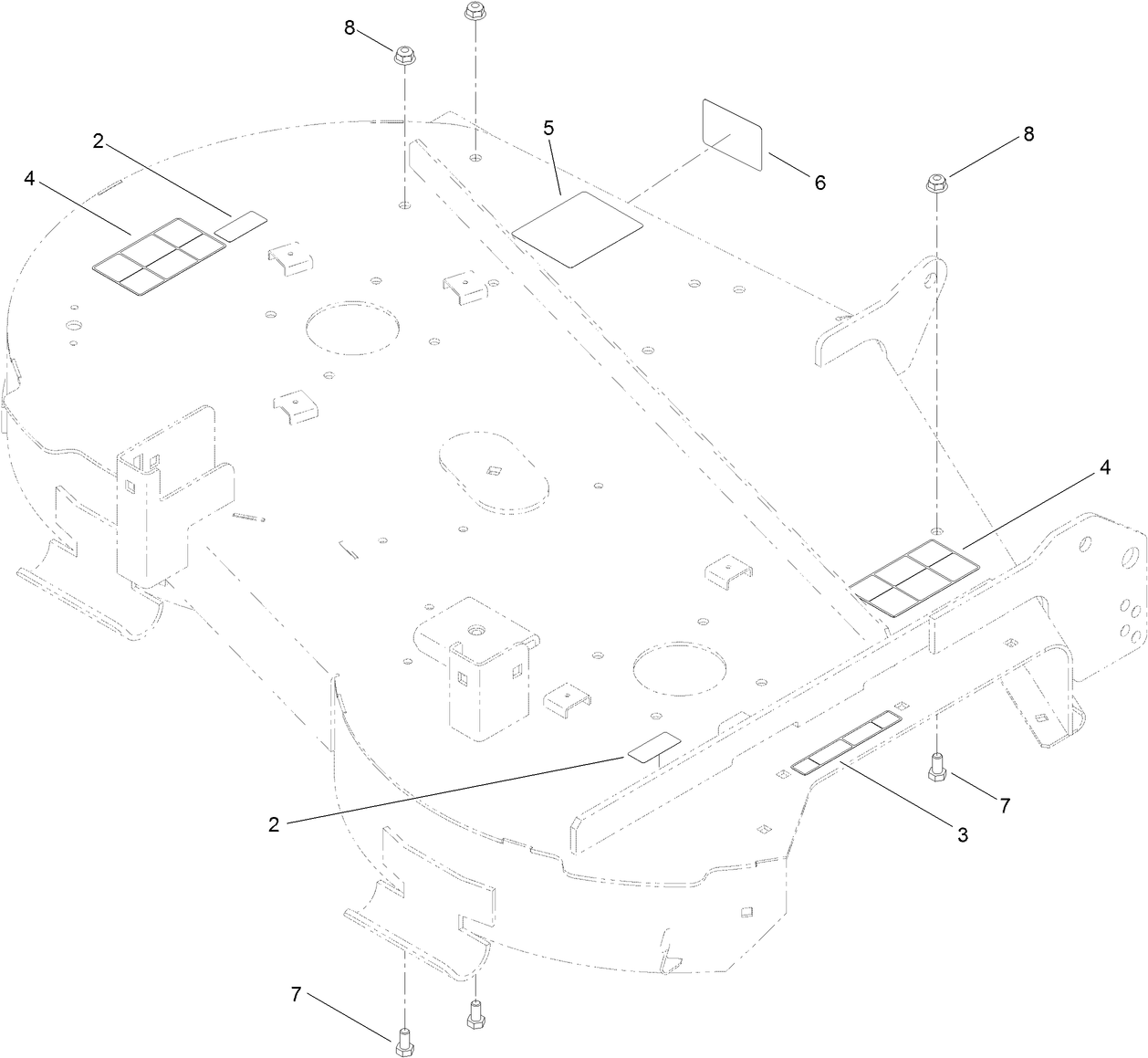 42 Inch Deck and Decal Assembly No. 131-3608