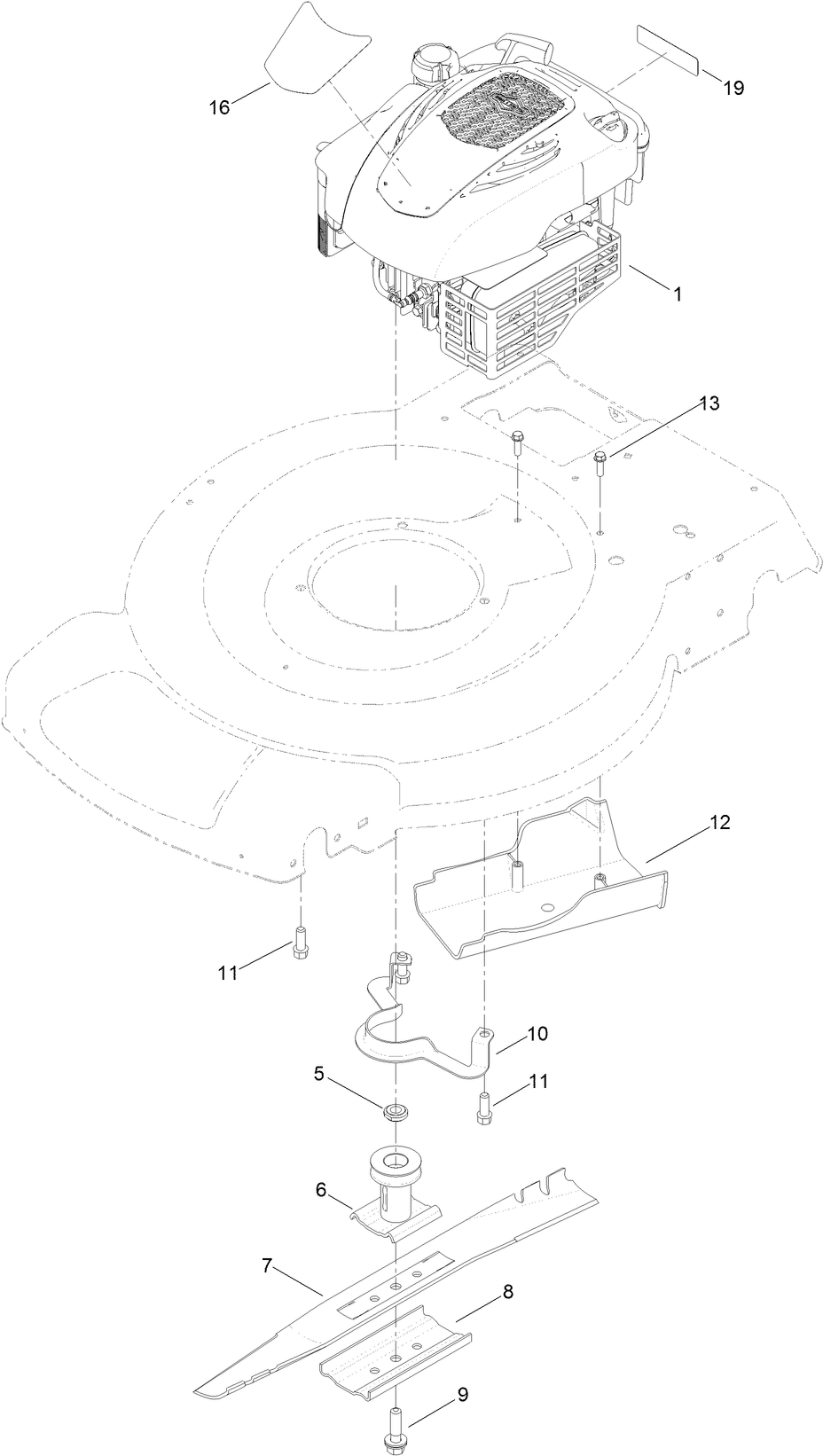 Engine and Blade Assembly