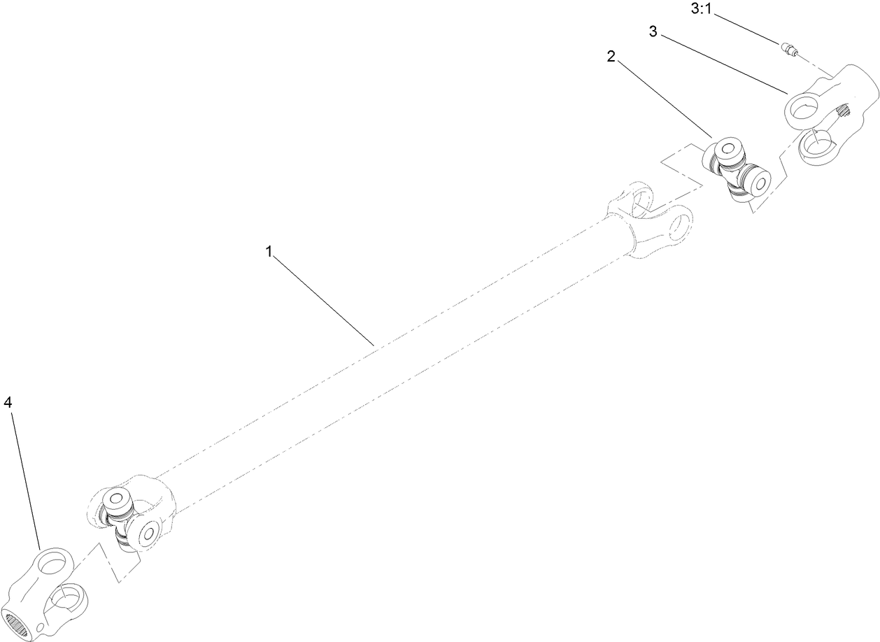 Front Driveshaft Assembly No. 121-9833