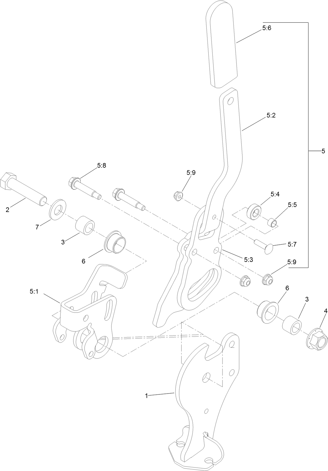 Parking Brake Handle Assembly No. 116-7551